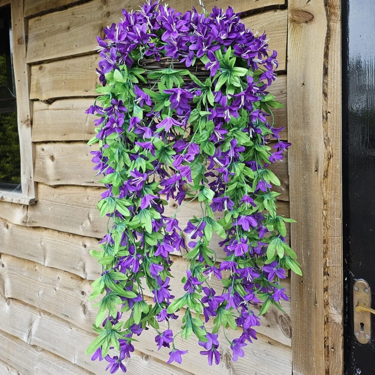 purple lily flower basket - Purple – image 2