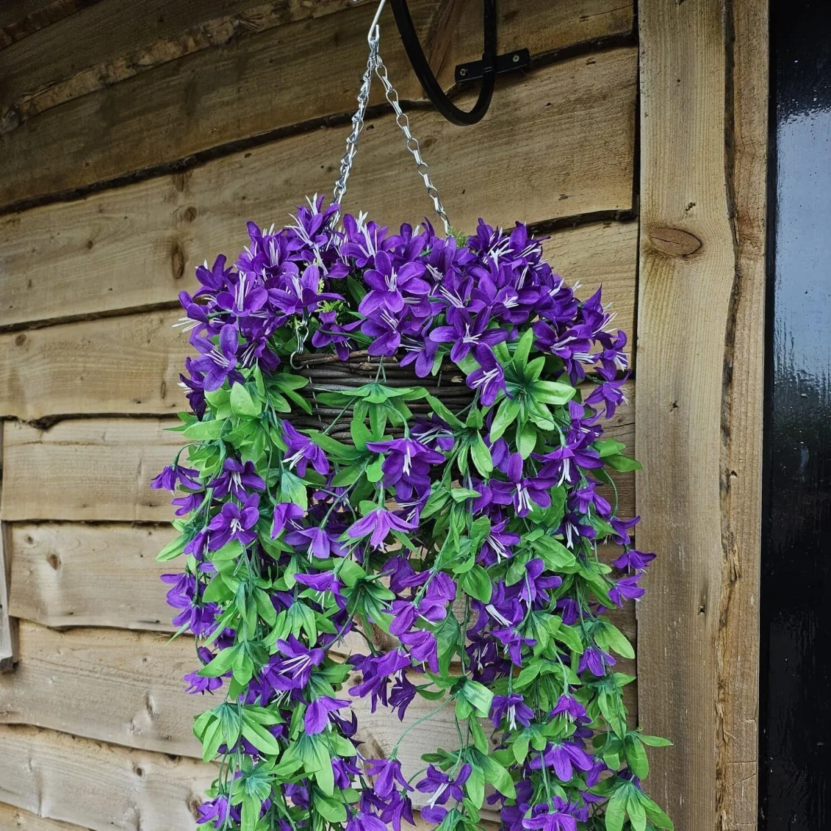 purple lily flower basket - Purple – image 3