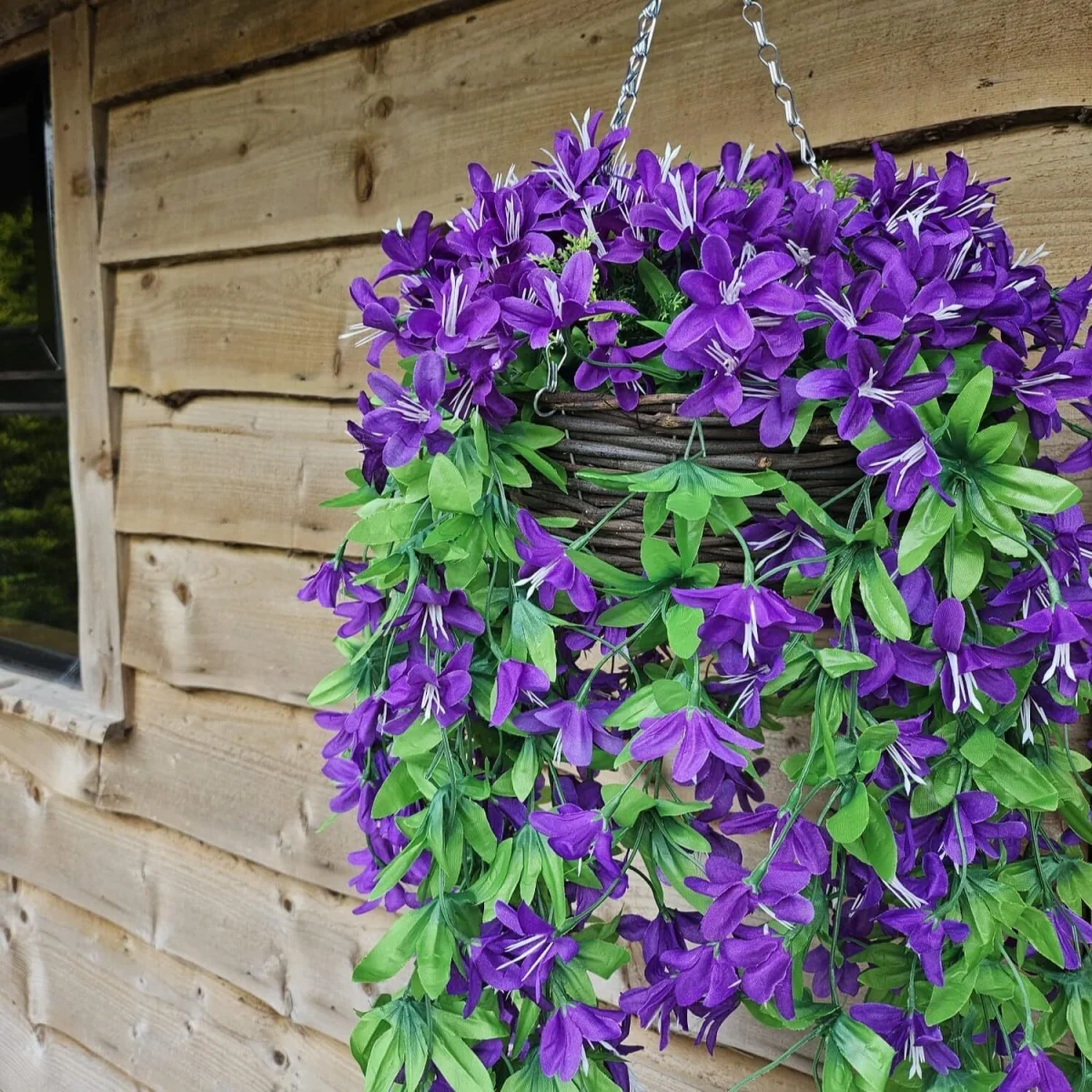 purple lily flower basket - Purple – image 4