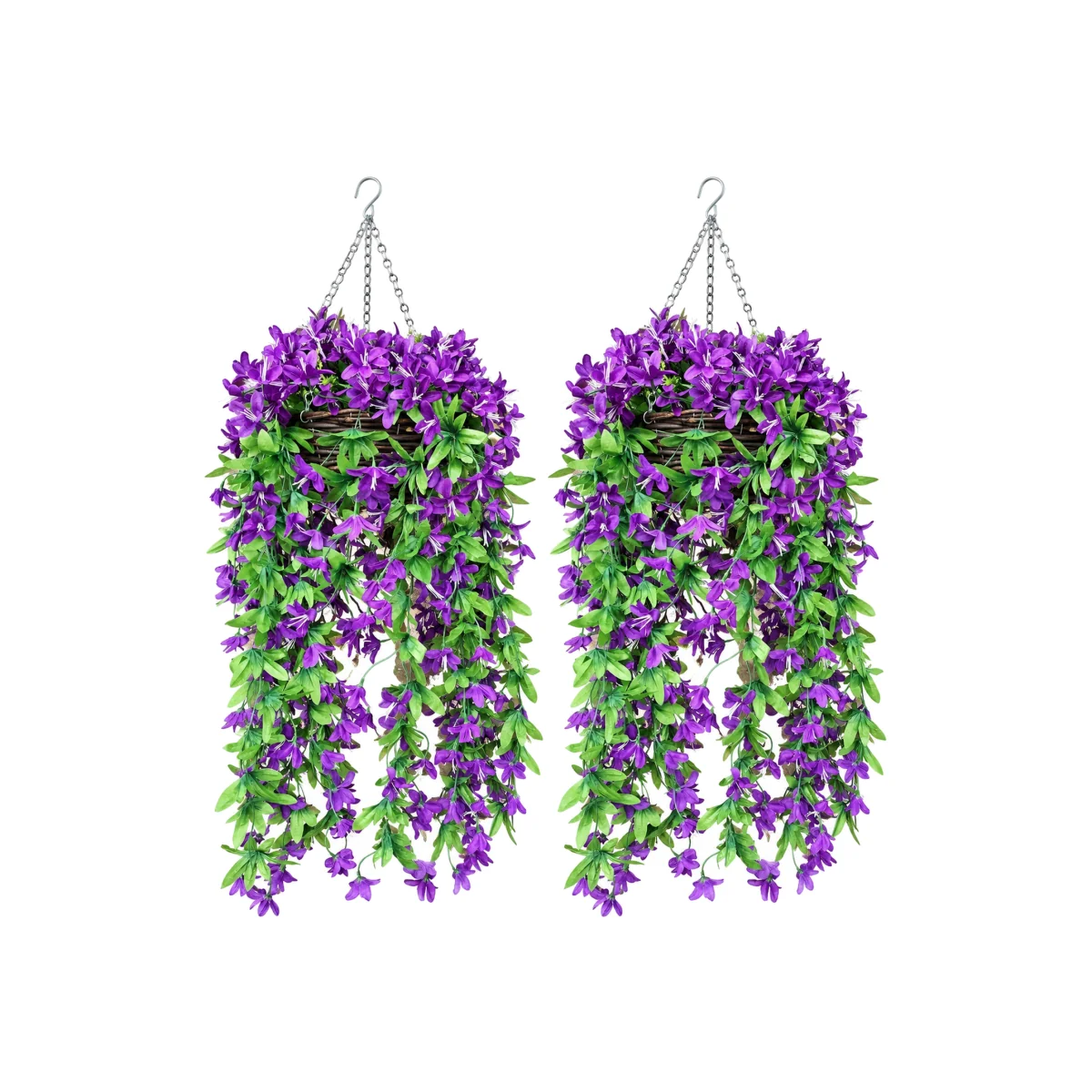 purple lily flower basket - Purple – image 1