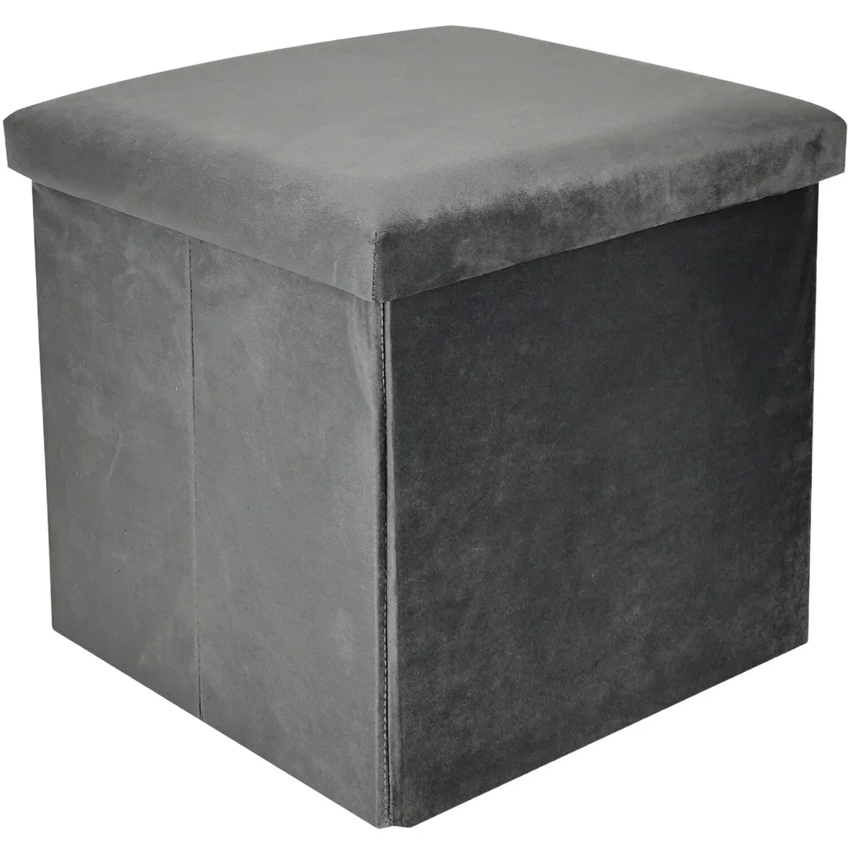 Brushed Velvet Storage Box - Grey – image 2