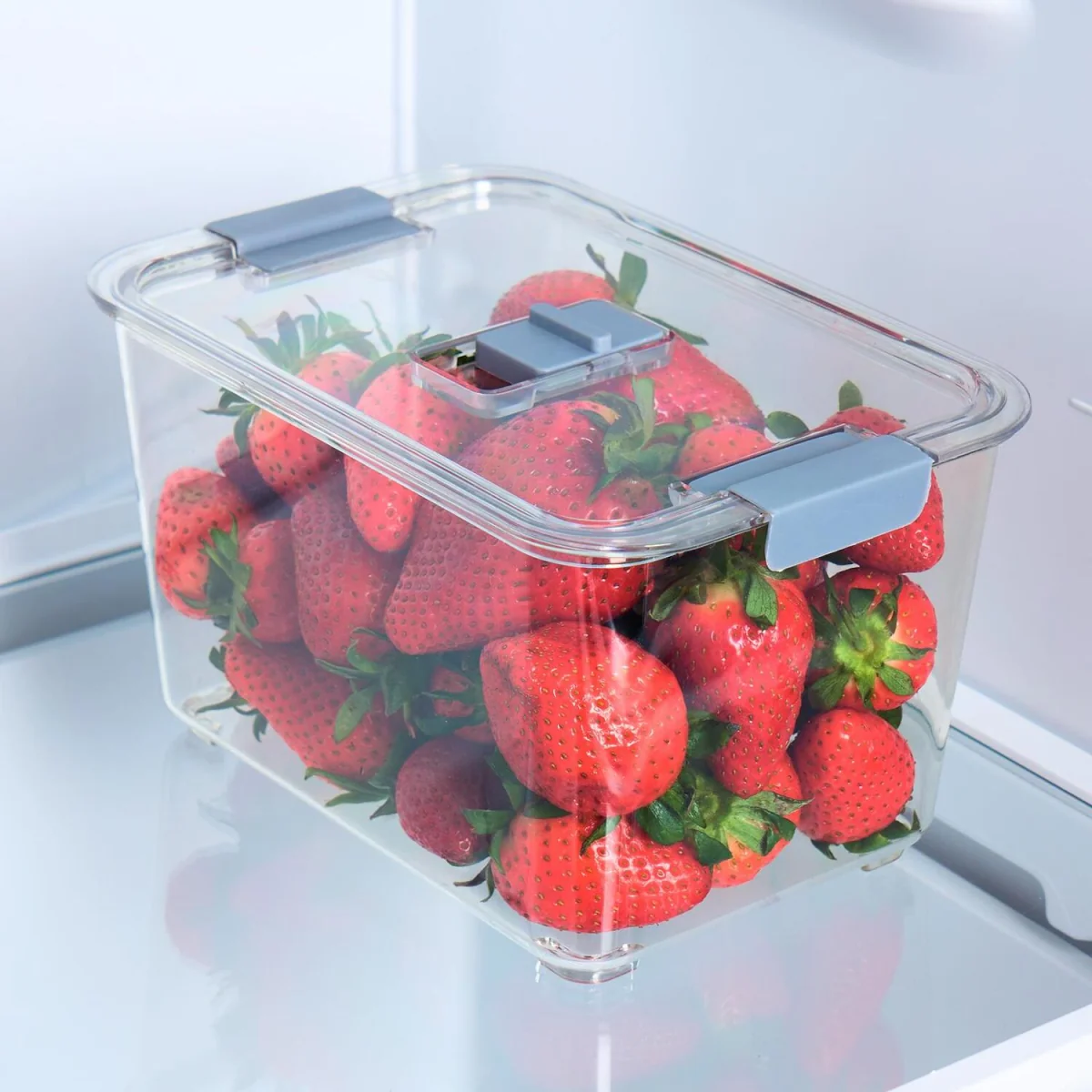 OHS Fridge Container With Removable Basket - Grey/Clear – image 4