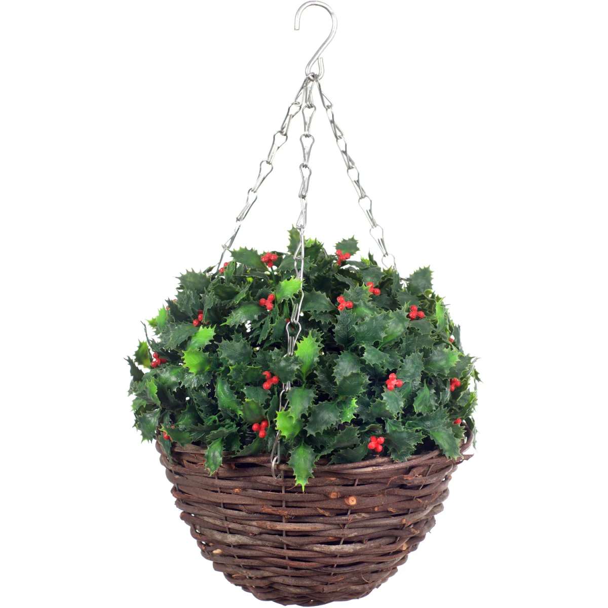 28cm holly basket - Green – image 4