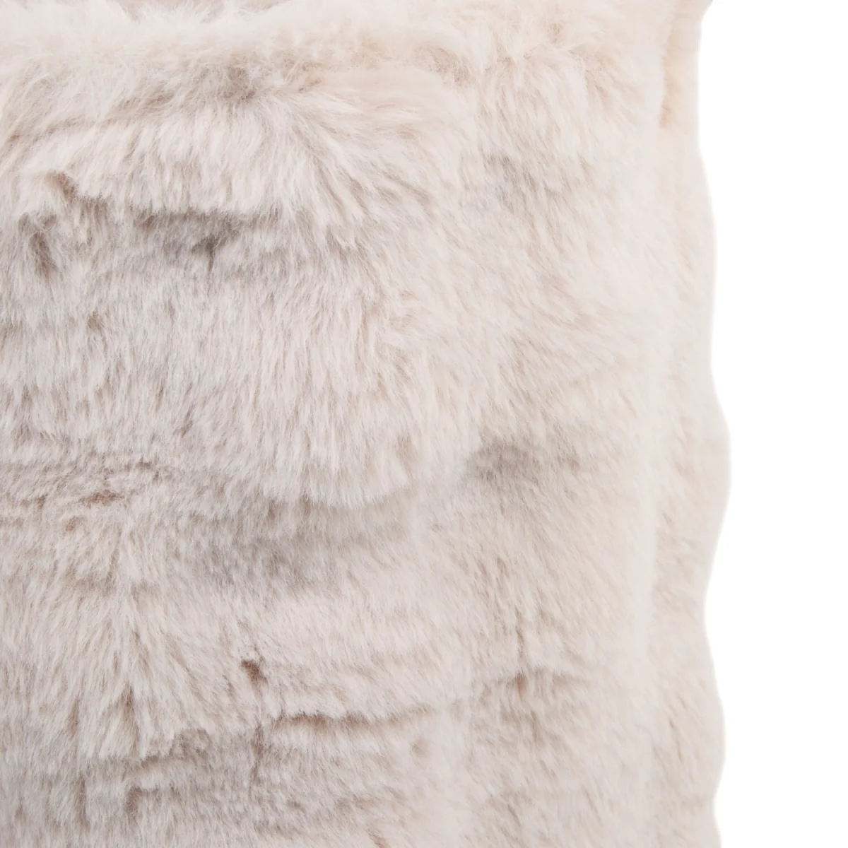 Pack of 2 Faux Fur Baskets - White – image 5