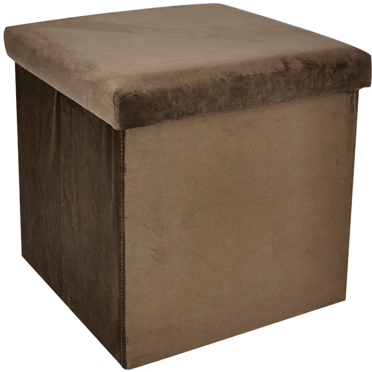 Brushed Velvet Storage Box - Brown – image 2