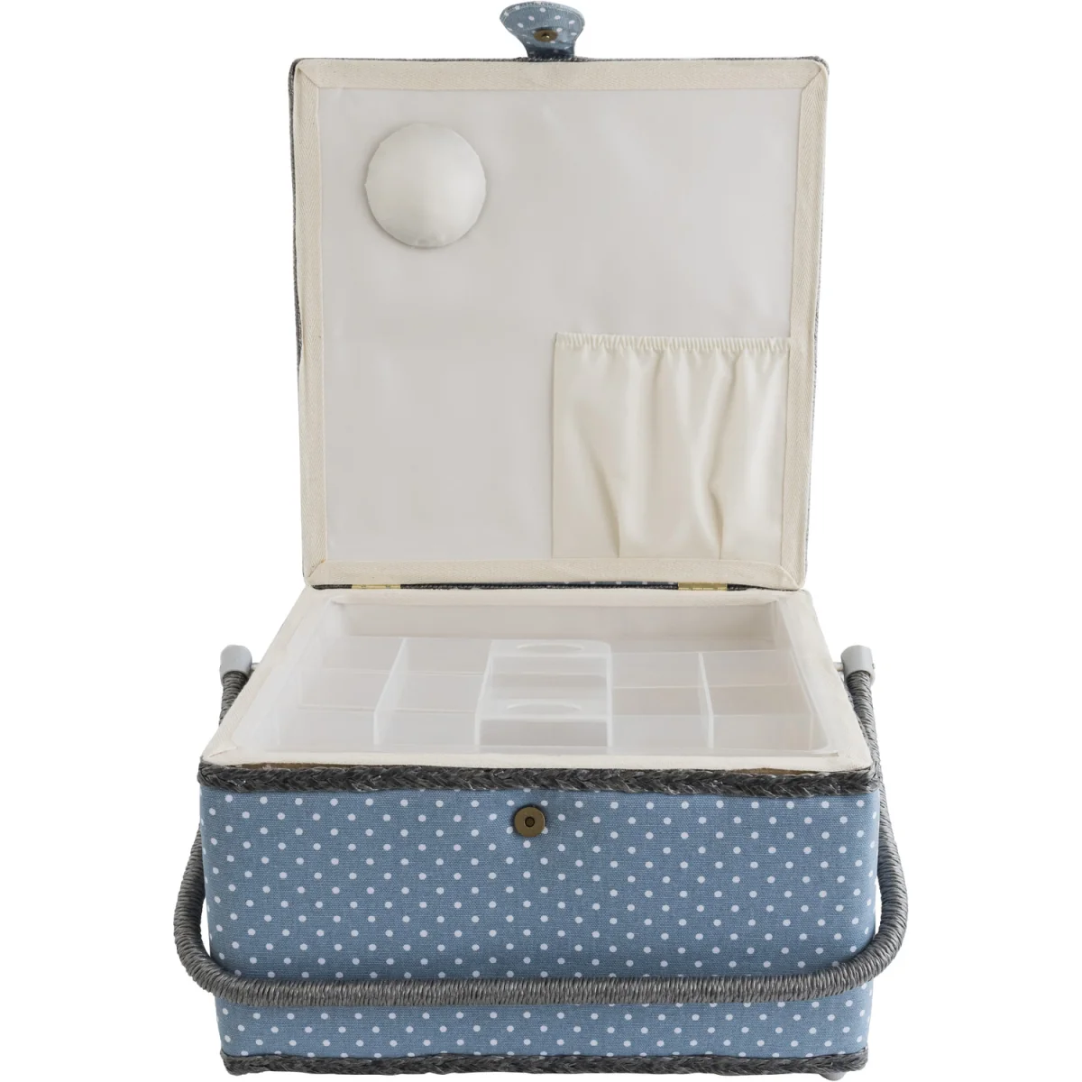 Tiny Dots Extra Large Sewing Basket  - Blue – image 3