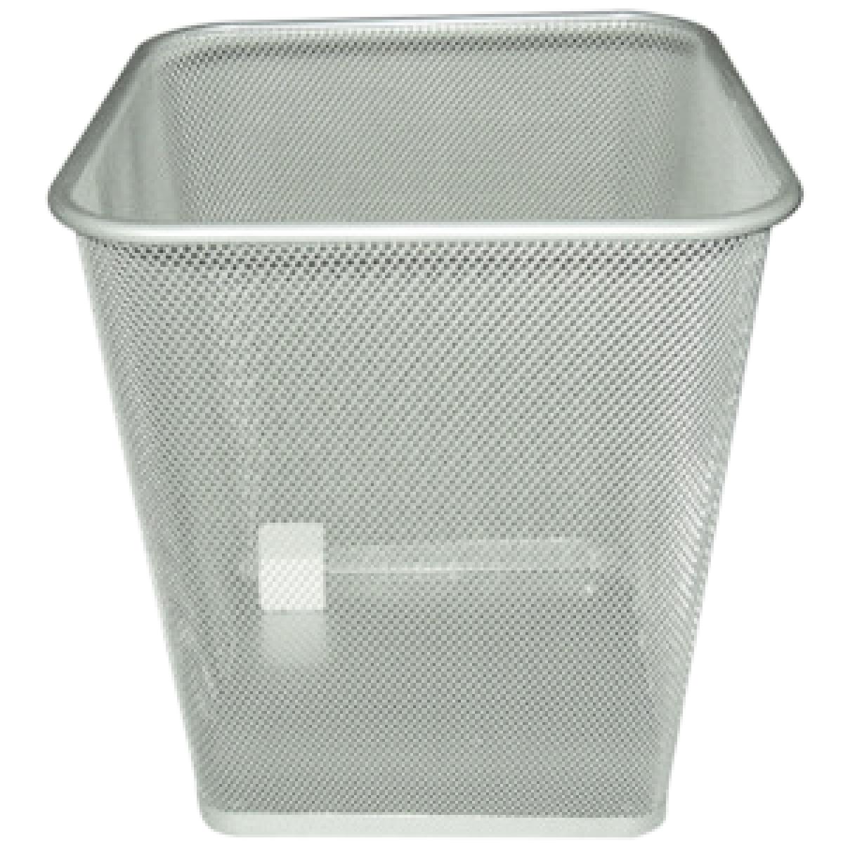 Apollo Square Mesh Waste Paper Basket - Silver – image 3