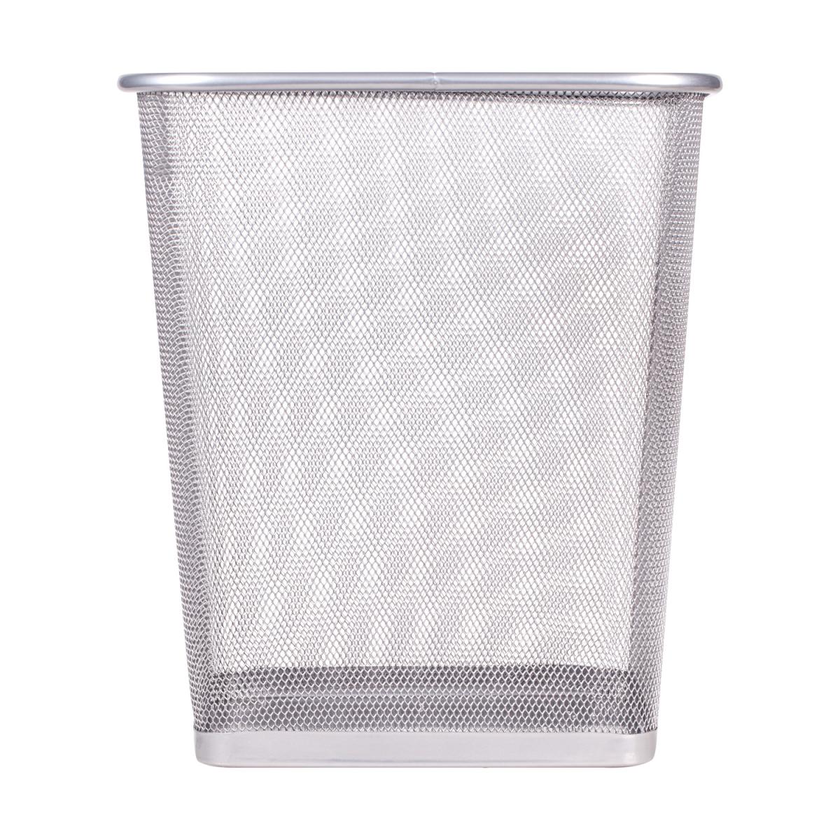 Apollo Square Mesh Waste Paper Basket - Silver – image 4