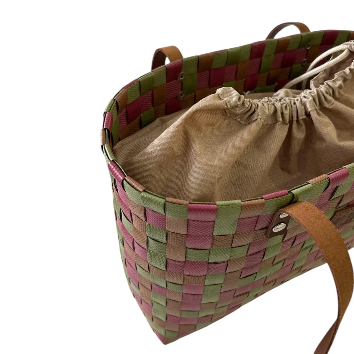 Women's Burgundy And Multicolor Basket Bag | Yourhandbags – image 3