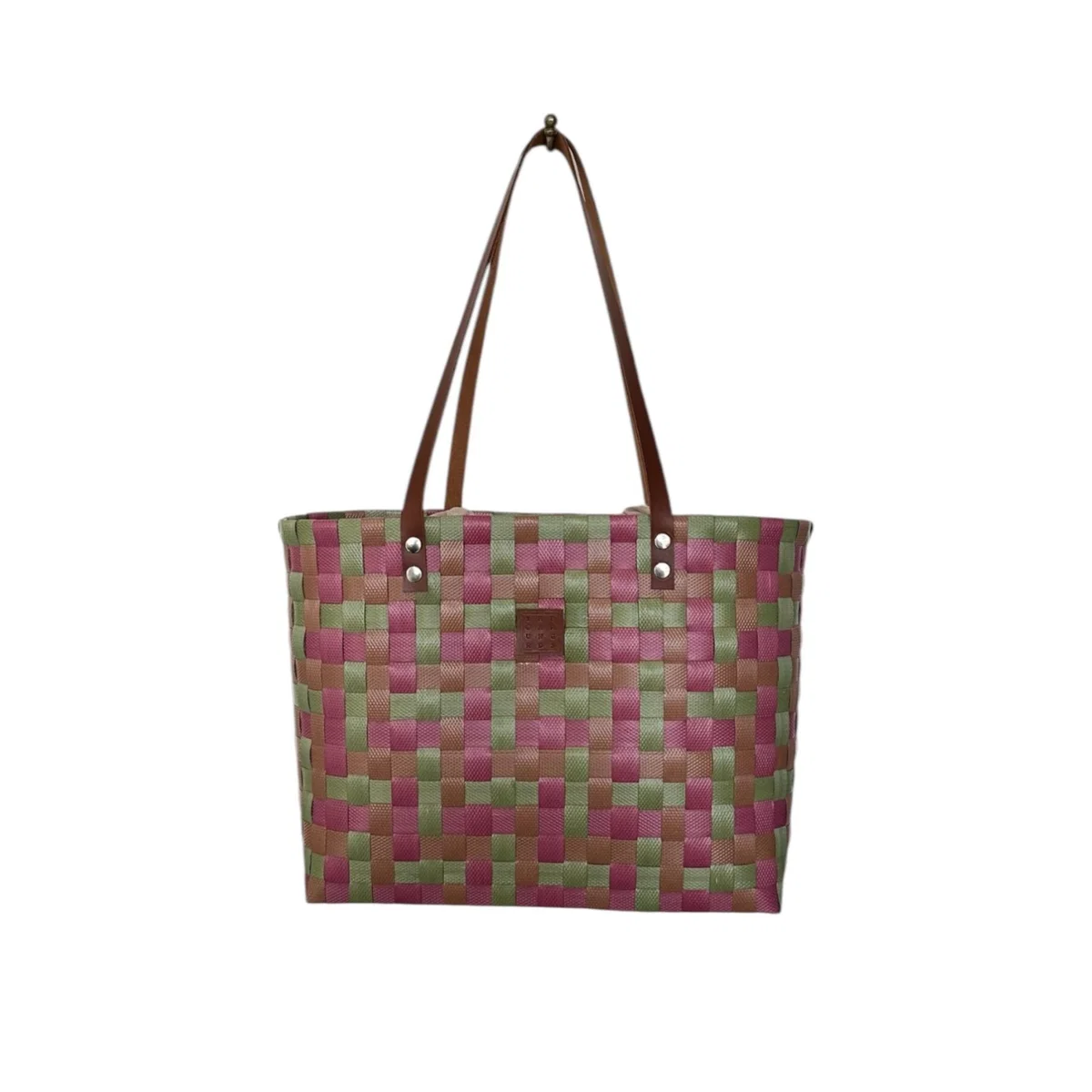 Women's Burgundy And Multicolor Basket Bag | Yourhandbags – image 4