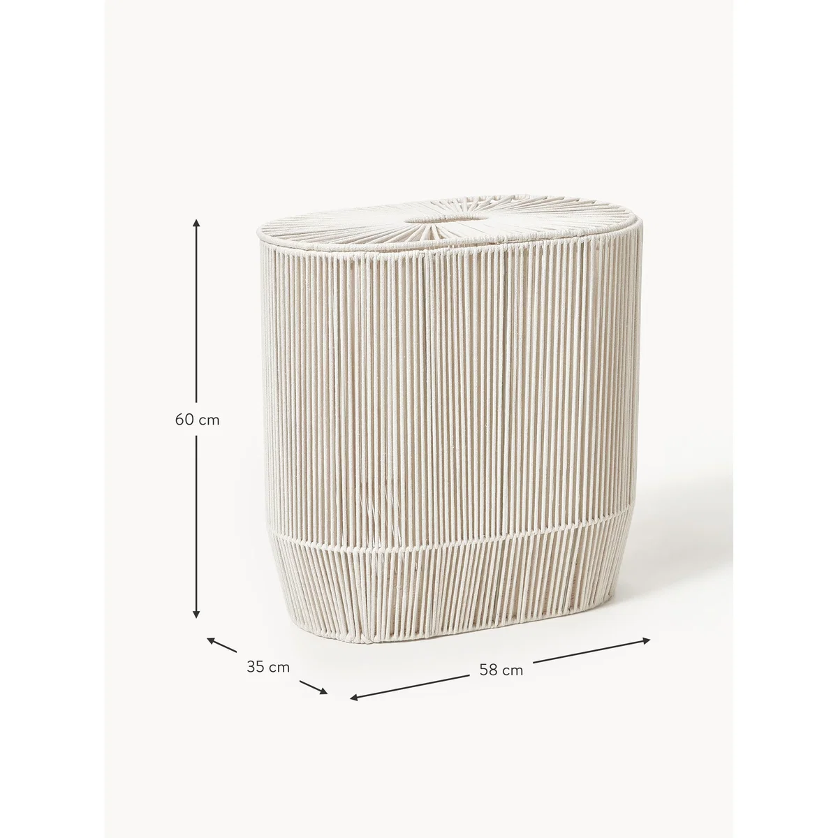 Handwoven Double Laundry Basket Gabe in Rope – image 7