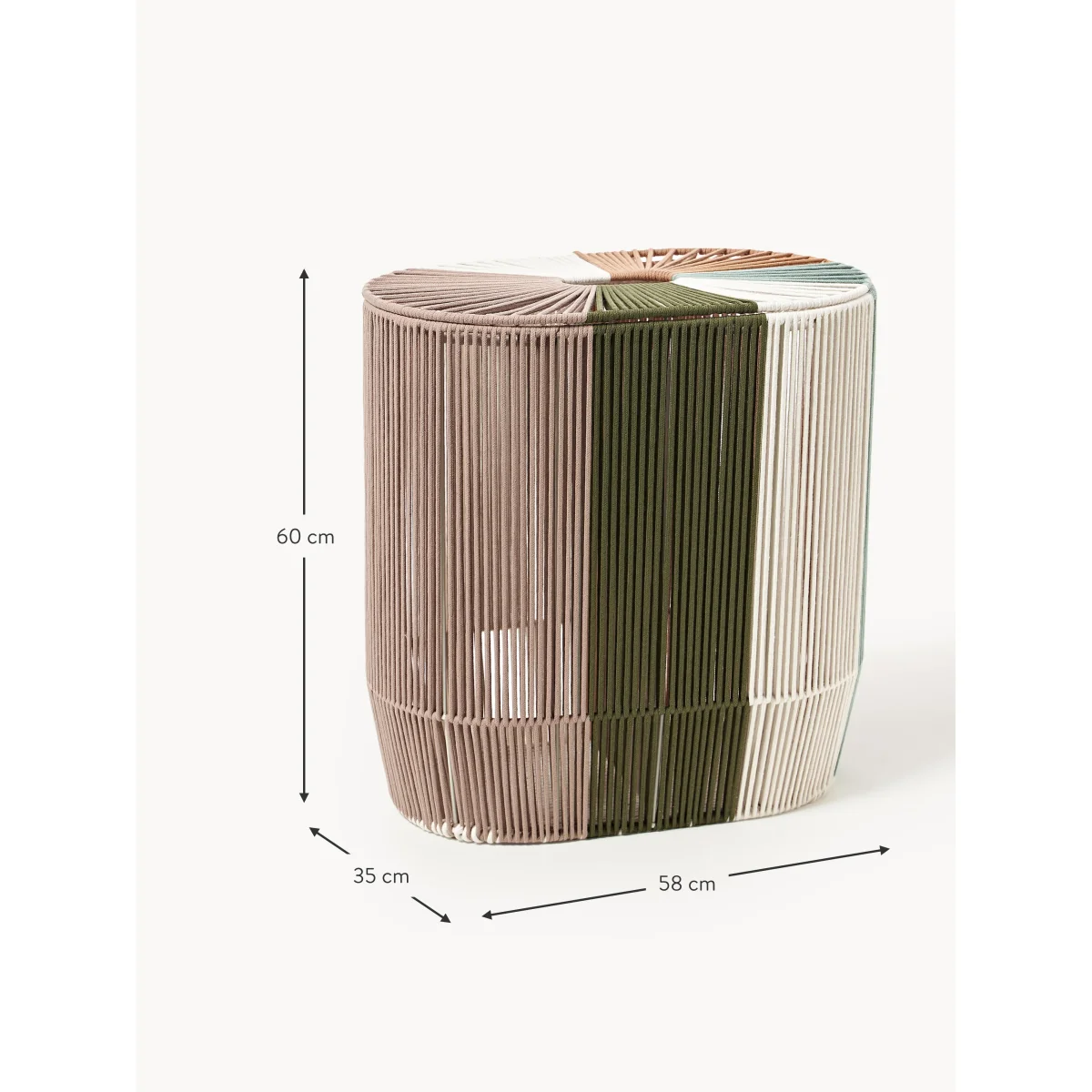 Handwoven Double Laundry Basket Gabe in Rope – image 7