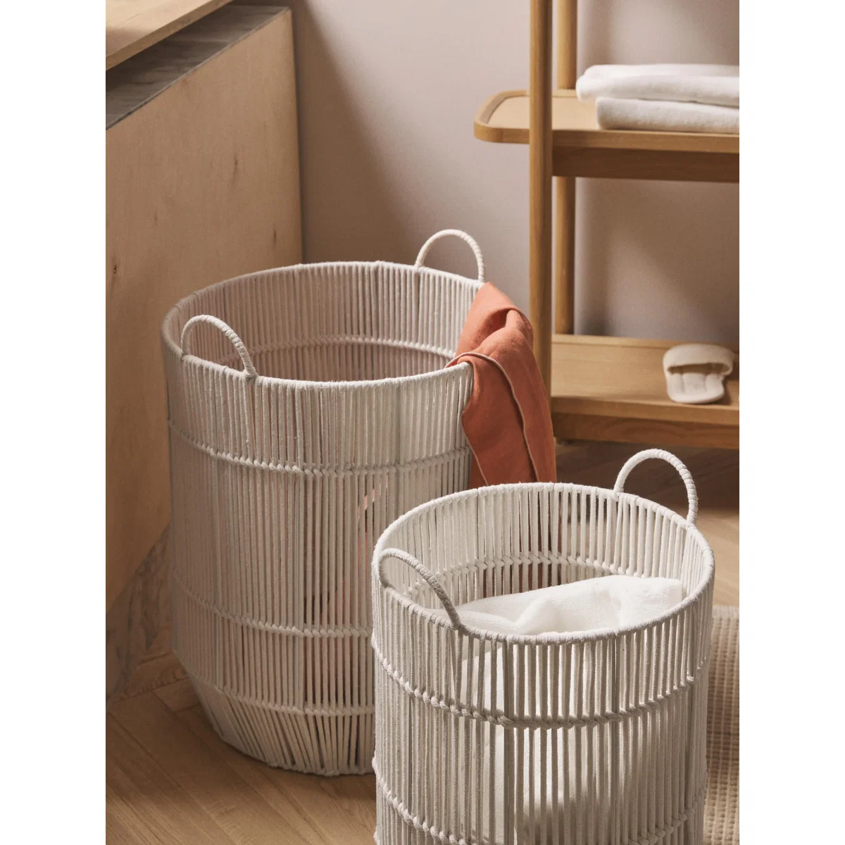 Handwoven Rope Laundry Baskets Gabe, Set of 2 – image 11