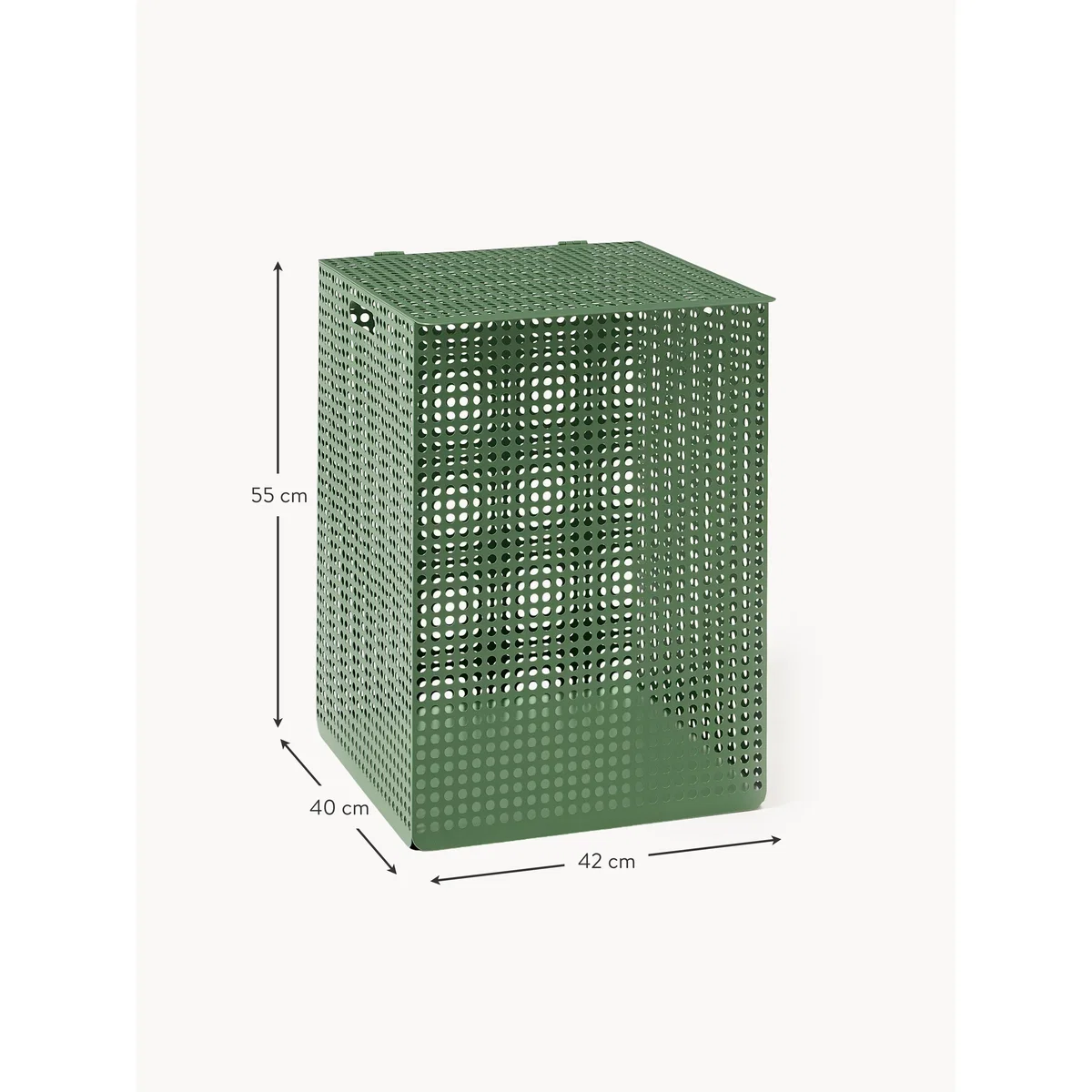 Steel Laundry Basket Elin with Lid – image 6