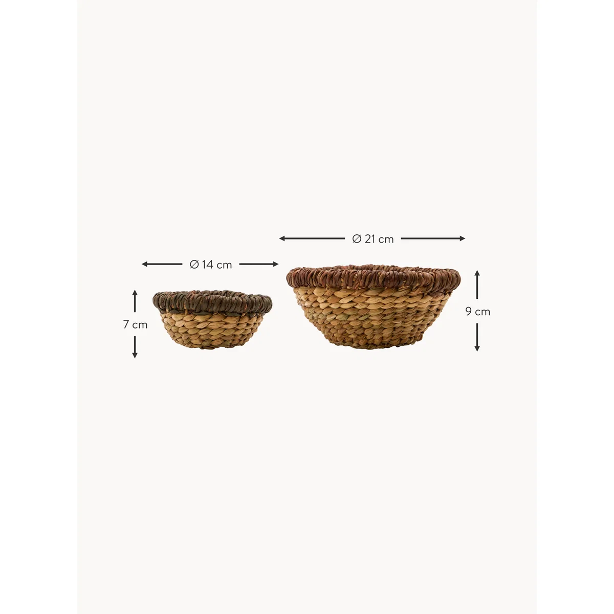 Hand-Woven Seagrass Storage Baskets Logan, Set of 2 – image 4