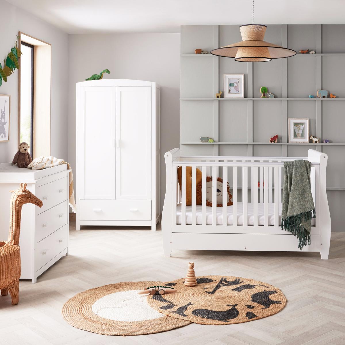 Babymore Stella 3 Piece Nursery Furniture Set White – image 2