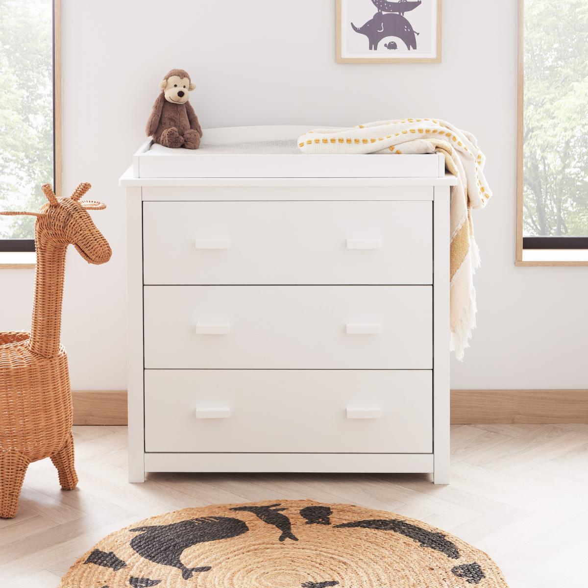 Babymore Stella 3 Piece Nursery Furniture Set White – image 4