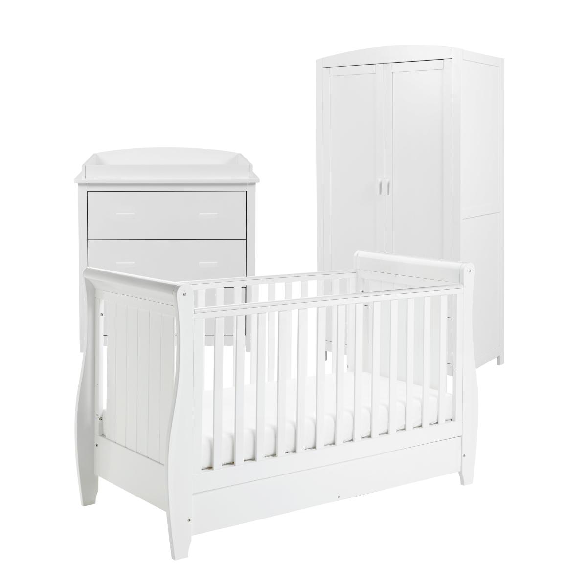 Babymore Stella 3 Piece Nursery Furniture Set White – image 6