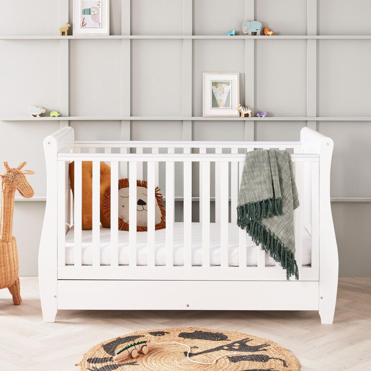 Babymore Stella 2 Piece Nursery Furniture Set White – image 3