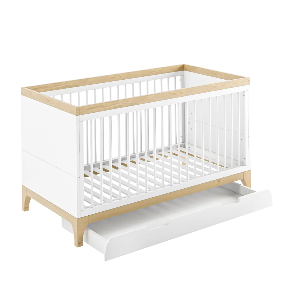 2 Piece Nursery Furniture Set with Cot Bed and Changing Table in White - Rue – image 5