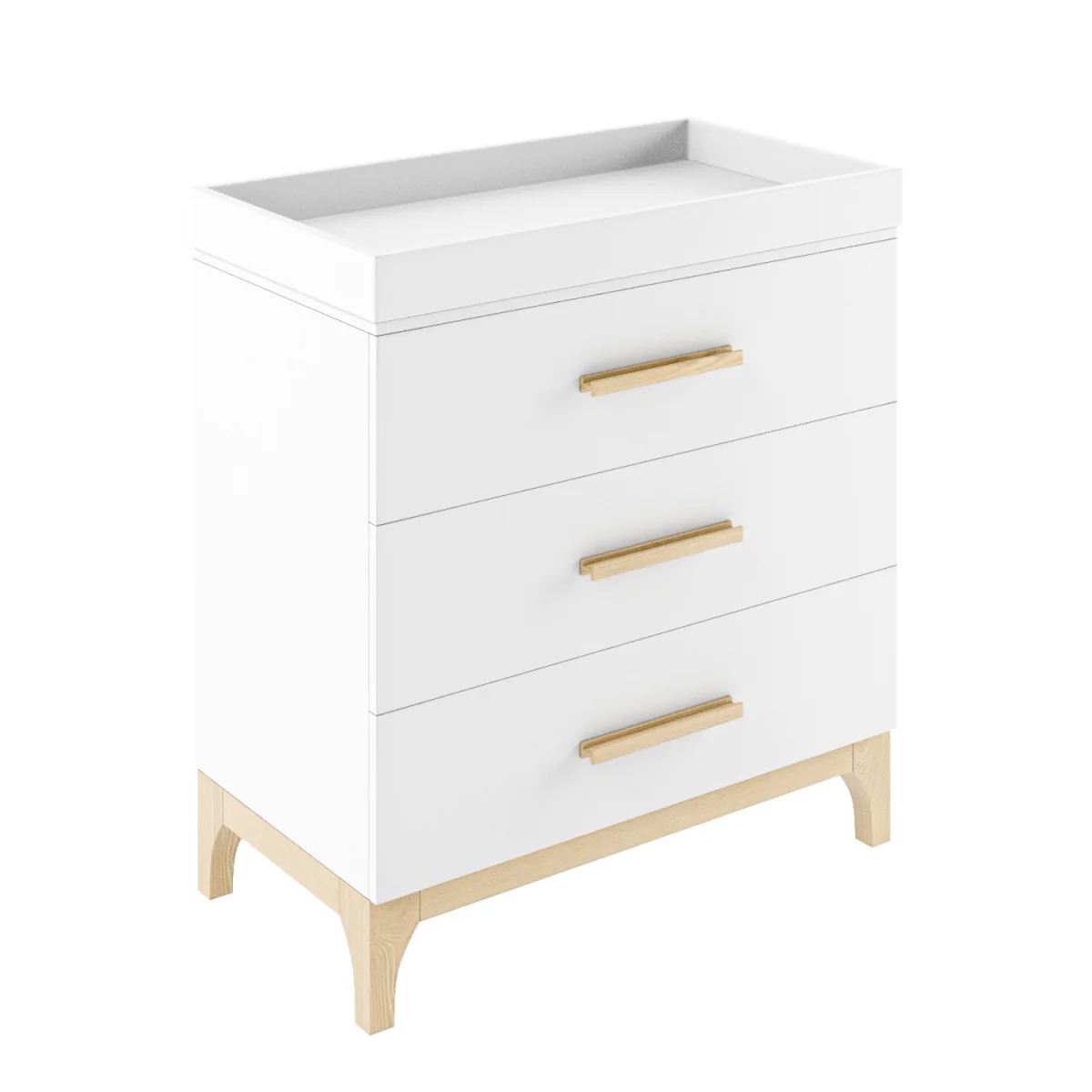 2 Piece Nursery Furniture Set with Cot Bed and Changing Table in White - Rue – image 9