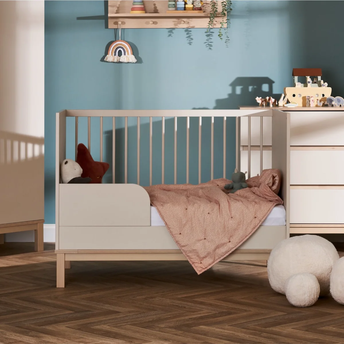 Satin Mini 2 Piece Nursery Furniture Set - Cot Bed and Changing Table - Astrid - Obaby – image 2
