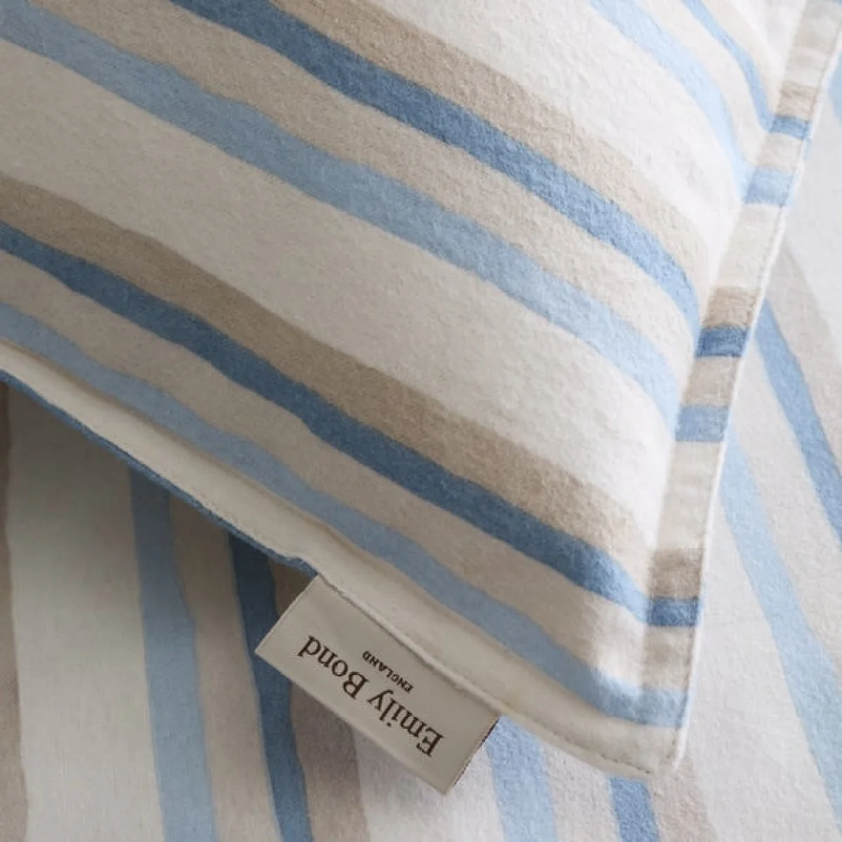 Emily Bond Brushed Somerset Stripe 100% Cotton Duvet Cover & Pillowcase Set – image 4