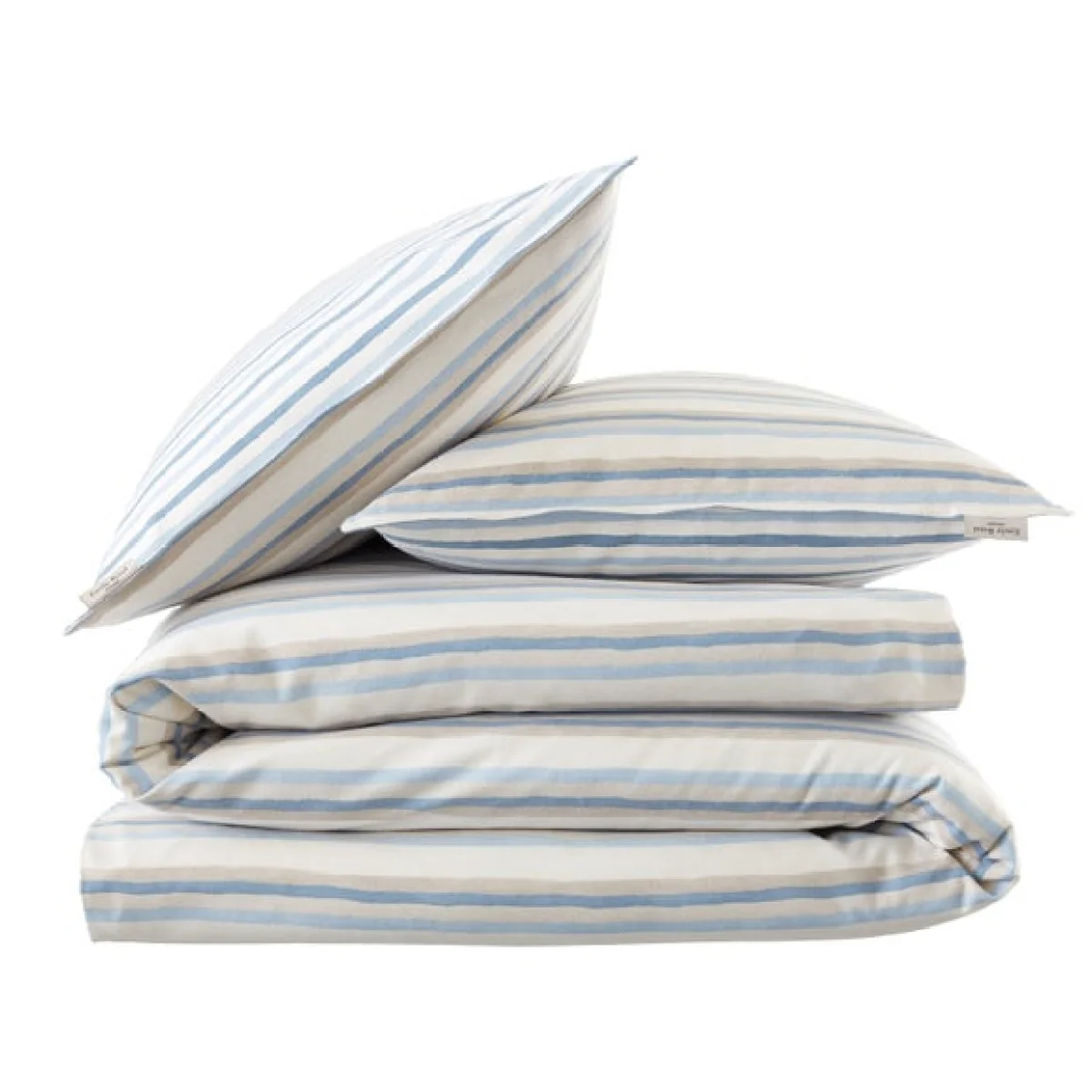 Emily Bond Brushed Somerset Stripe 100% Cotton Duvet Cover & Pillowcase Set – image 6