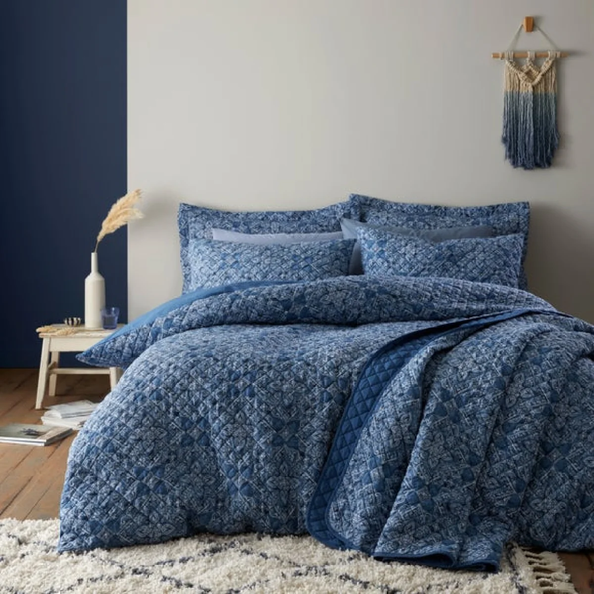 Edie Duvet Cover & Pillowcase Set Blue – image 1