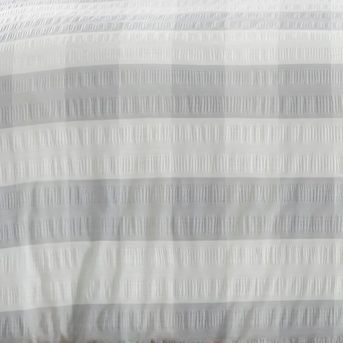 Fusion Seersucker Gingham Duvet Cover and Pillowcase Set Green – image 4