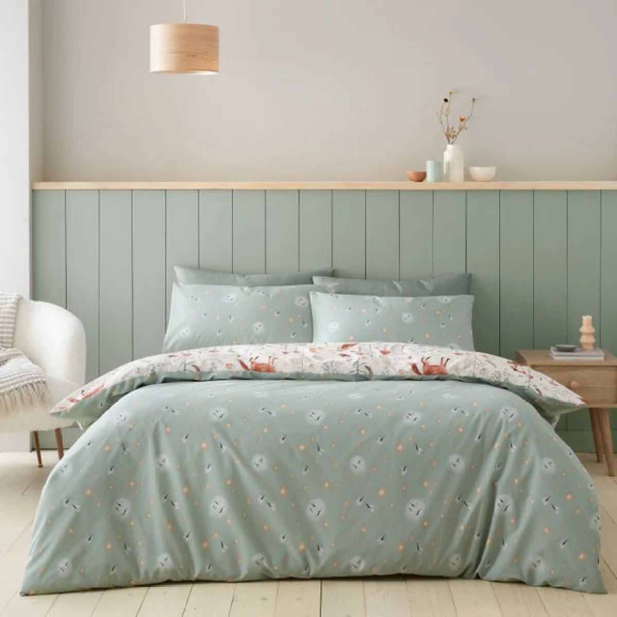 Catherine Lansfield Enchanted Twilight Natural Duvet Cover and Pillowcase Set Natural – image 2