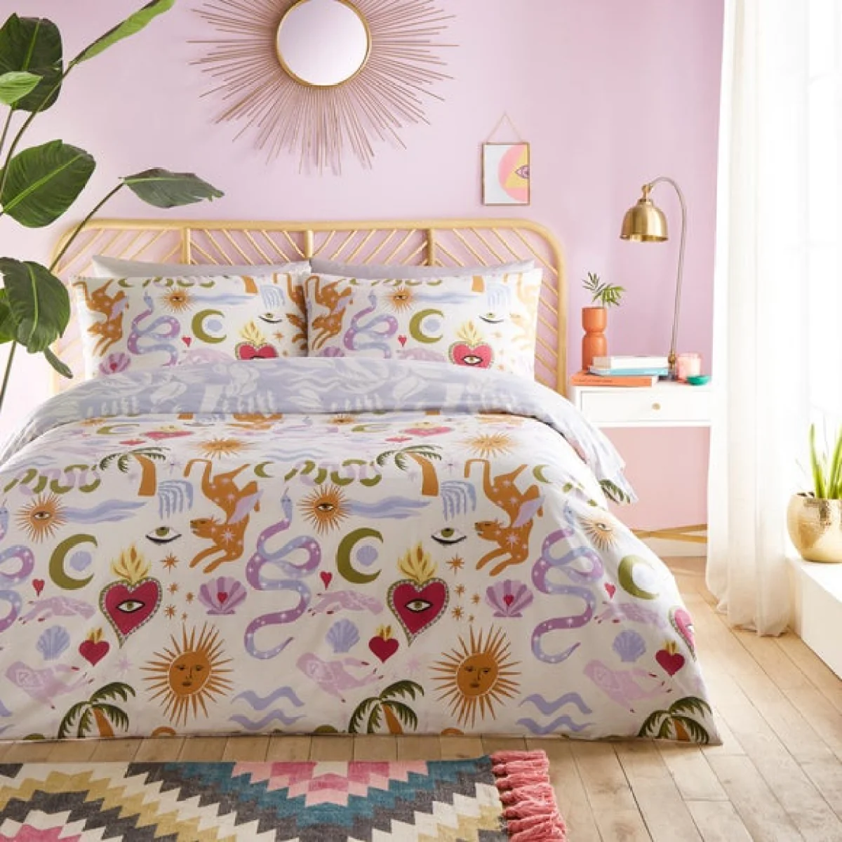 furn. Alchemy Duvet Cover and Pillowcase Set MultiColoured – image 3