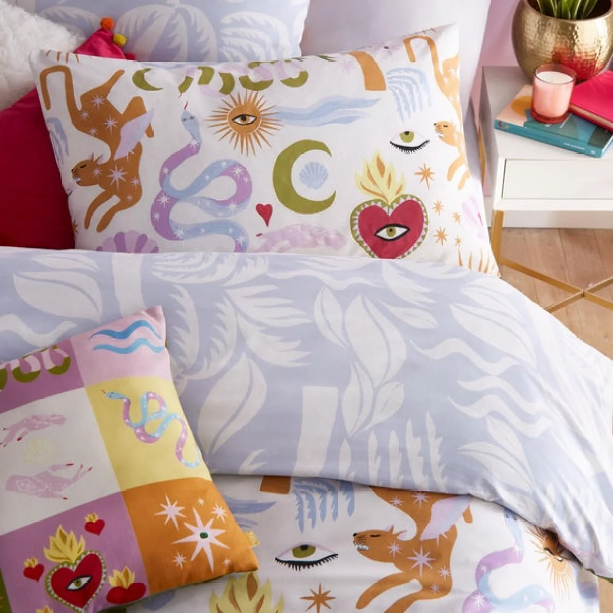 furn. Alchemy Duvet Cover and Pillowcase Set MultiColoured – image 4