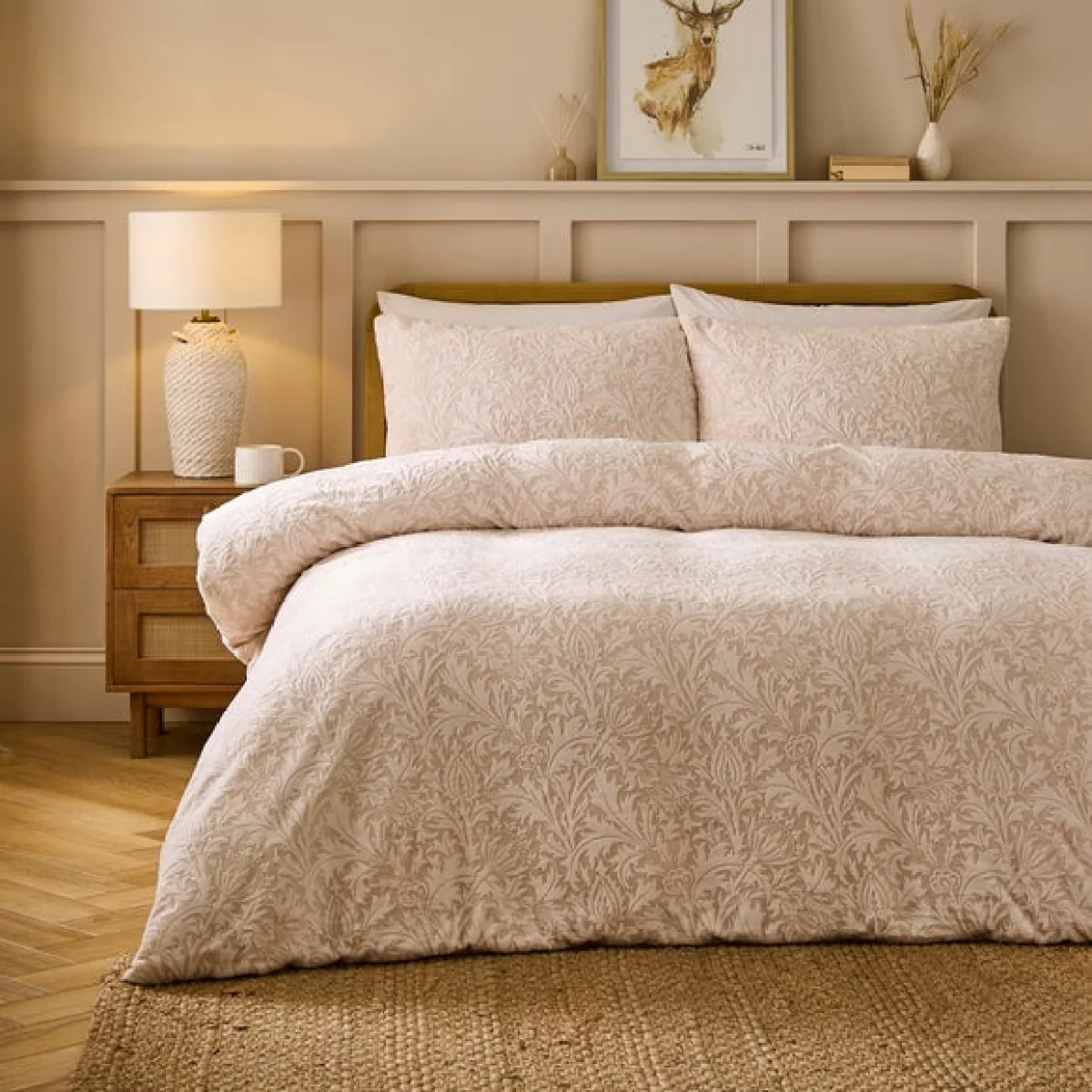 Bellamere Burnout Fleece Duvet Cover and Pillowcase Set – image 1