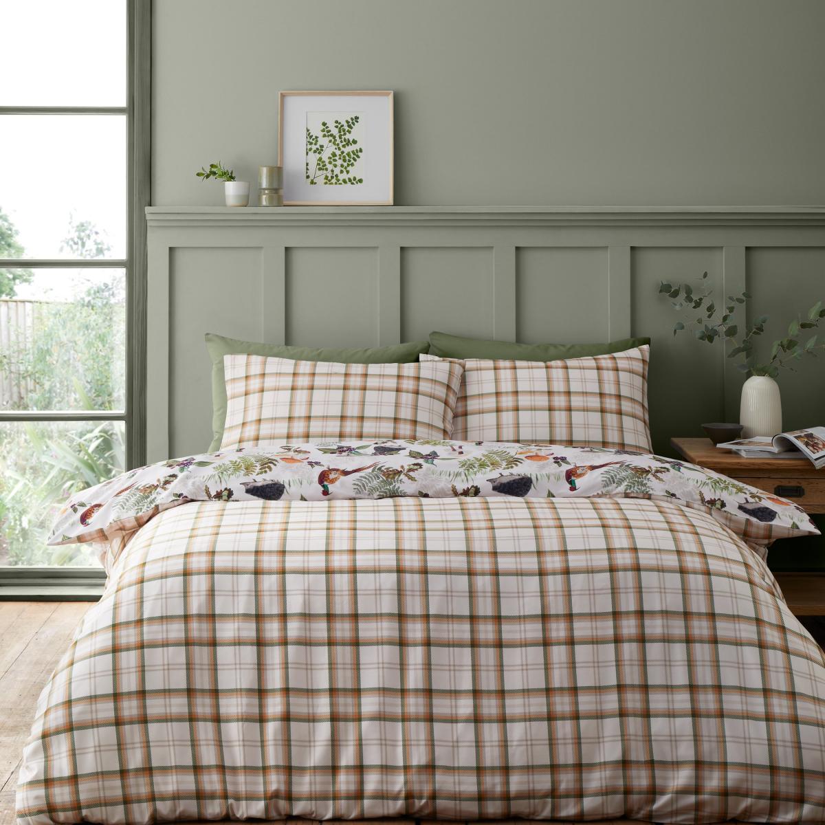 Catherine Lansfield Soft Velvet Woodland Walk Duvet Cover and Pillowcase Set – image 3