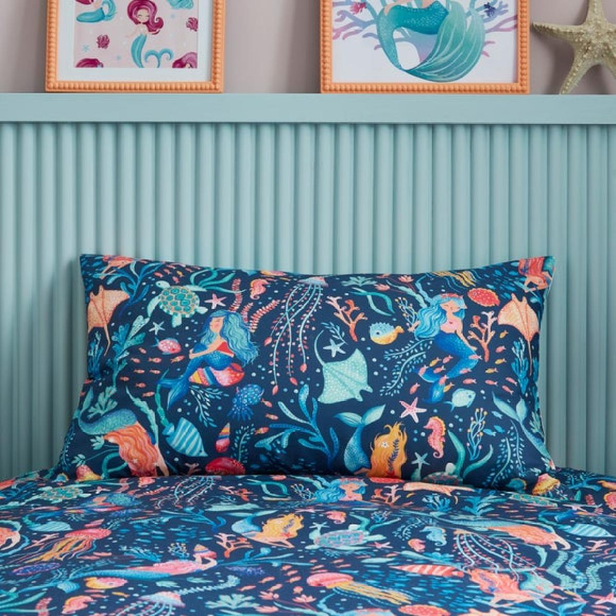 Mythical Mermaids Polycotton Duvet Cover & Pillowcase Set – image 2