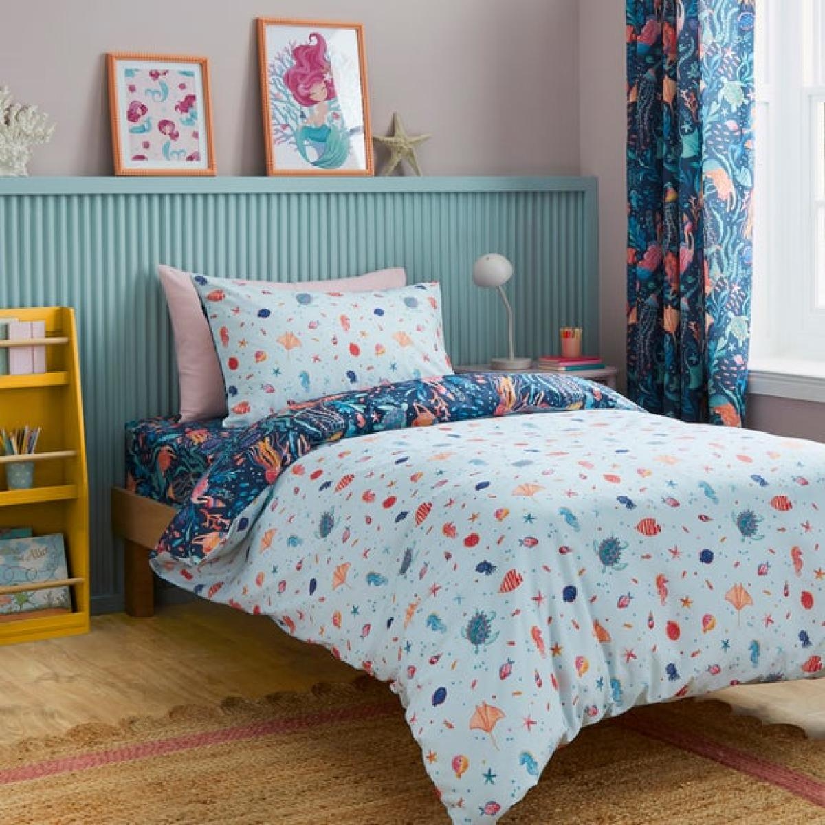 Mythical Mermaids Polycotton Duvet Cover & Pillowcase Set – image 3