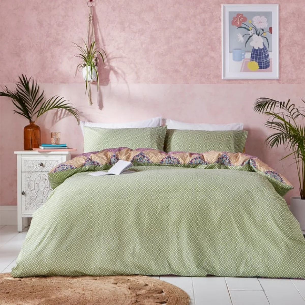 Global Patchwork Duvet Cover Set Pink – image 2
