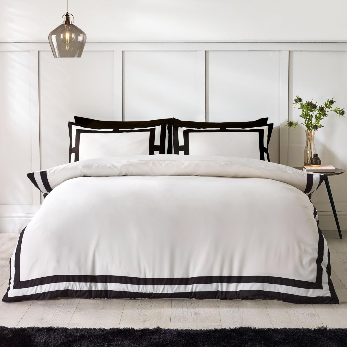 Catherine Lansfield So Soft Mono Panel Duvet Cover & Pillowcase Set – image 3