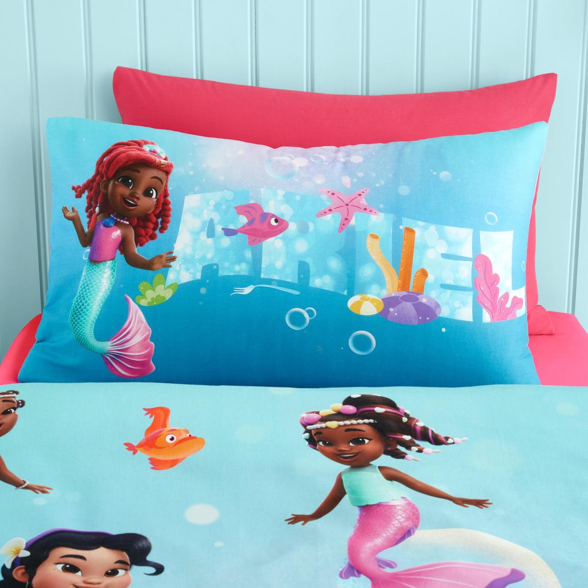 Preschool Ariel Duvet Cover and Pillowcase Set Blue – image 2