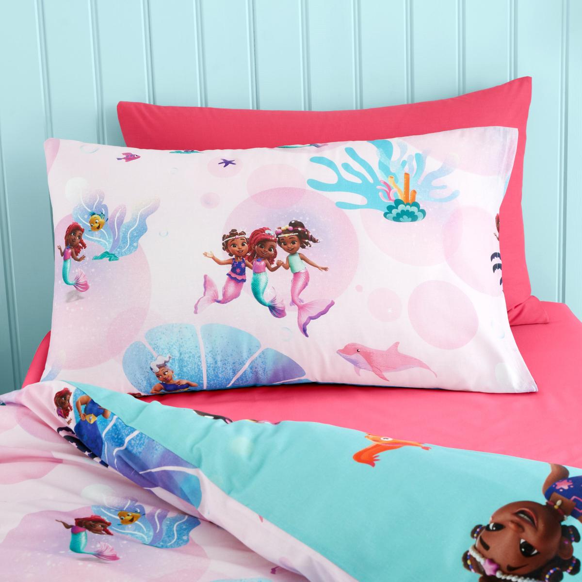 Preschool Ariel Duvet Cover and Pillowcase Set Blue – image 4