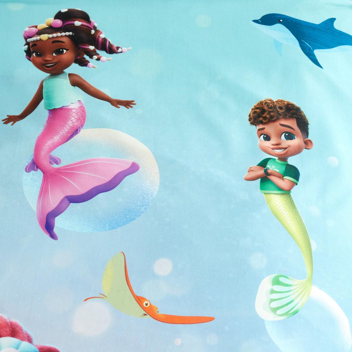 Preschool Ariel Duvet Cover and Pillowcase Set Blue – image 8