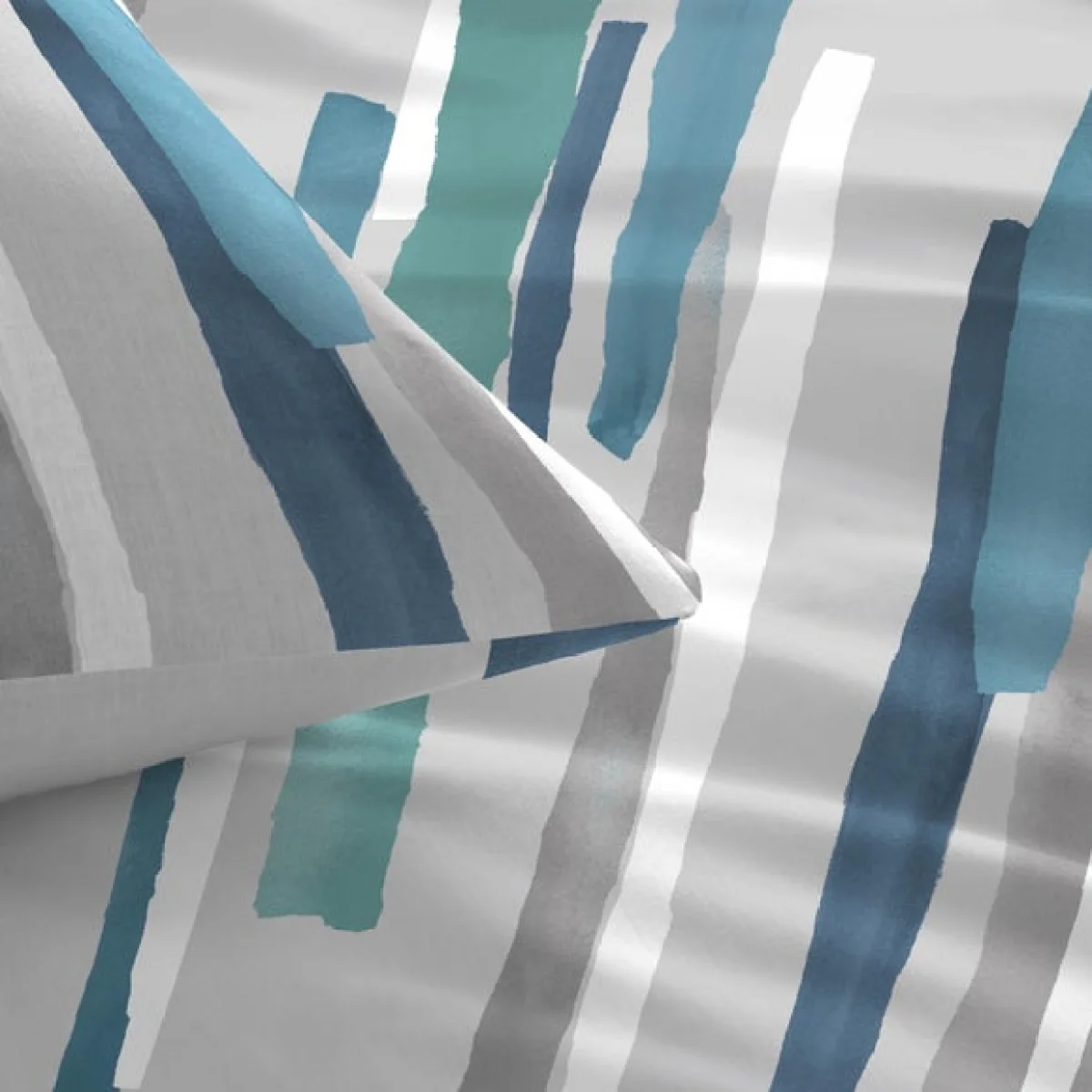 Clifton Duvet Cover and Pillowcase Set Teal Teal (Blue) – image 2