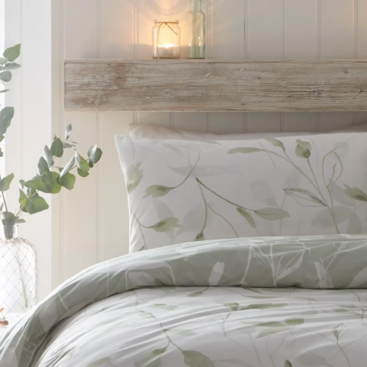 Drift Home Eliza Green Duvet Cover and Pillowcase Set Green – image 2