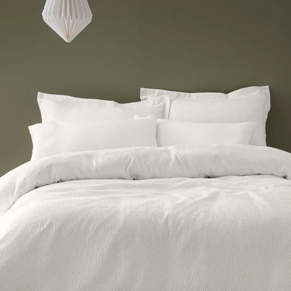 Everlee 100% Cotton Duvet Cover and Pillowcase Set White – image 5