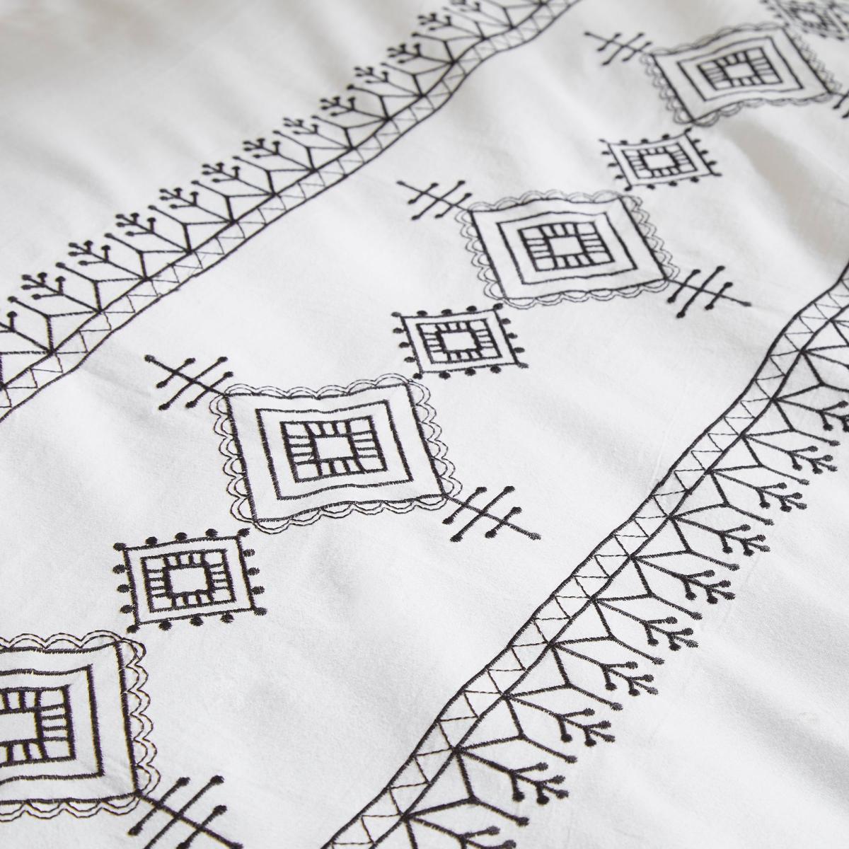 Embroidered Inca 100% Cotton Duvet Cover and Pillowcase Set – image 4