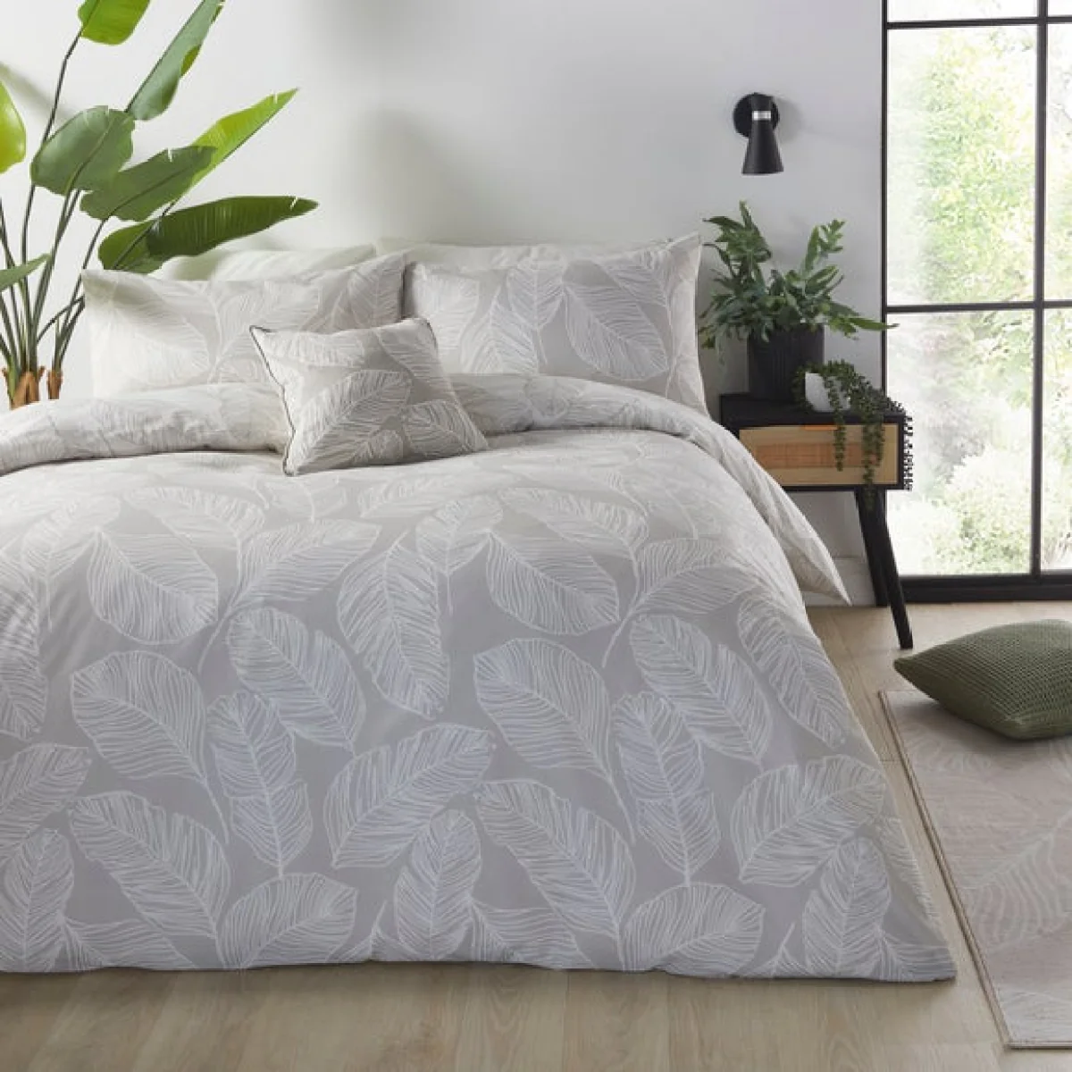 Fusion Matteo Reversible Duvet Cover and Pillowcase Set Natural – image 7