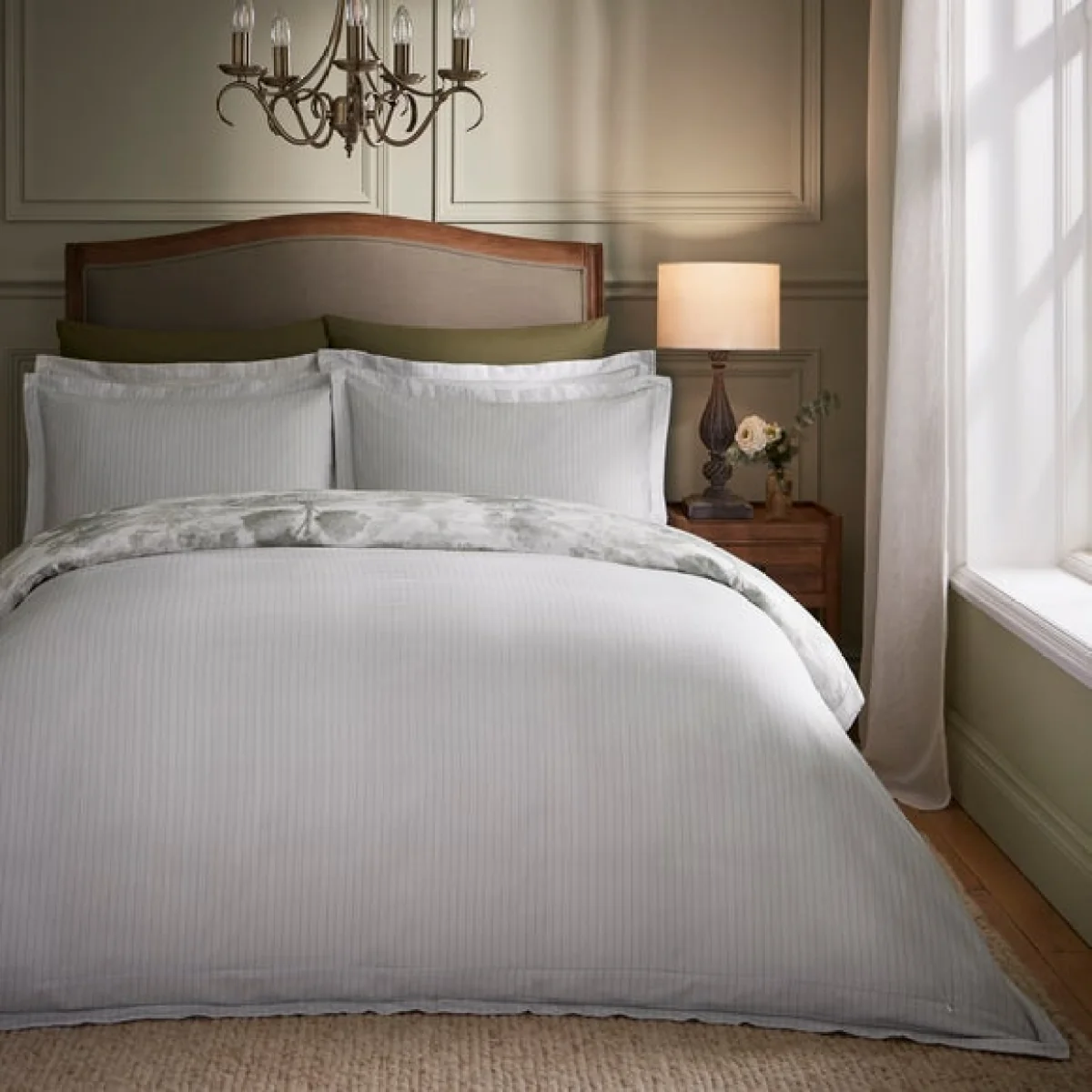 Dorma Glenmore 100% Cotton Sateen Duvet Cover & Pillowcase Set – image 2