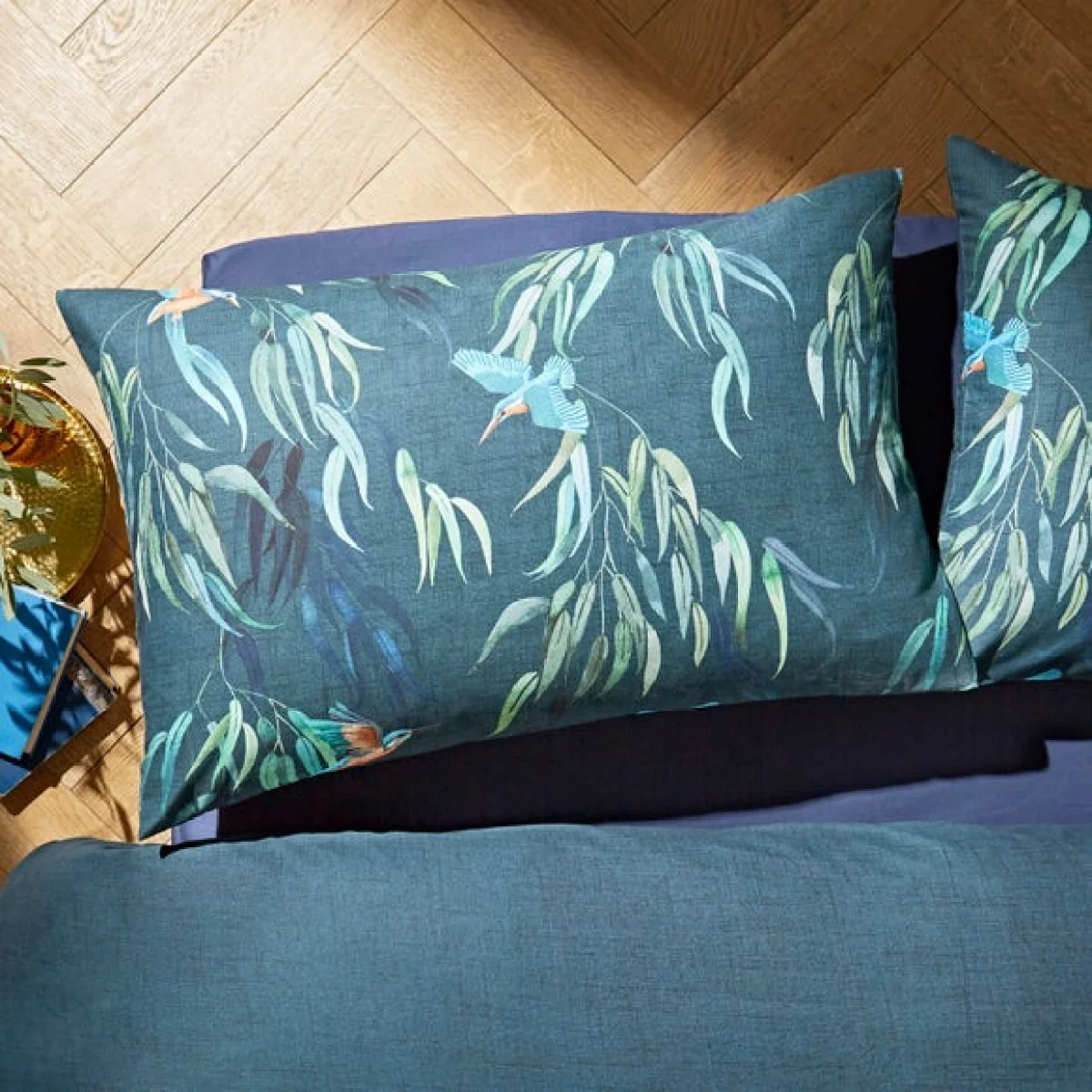 Kingfisher Duvet Cover and Pillowcase Set Blue – image 2