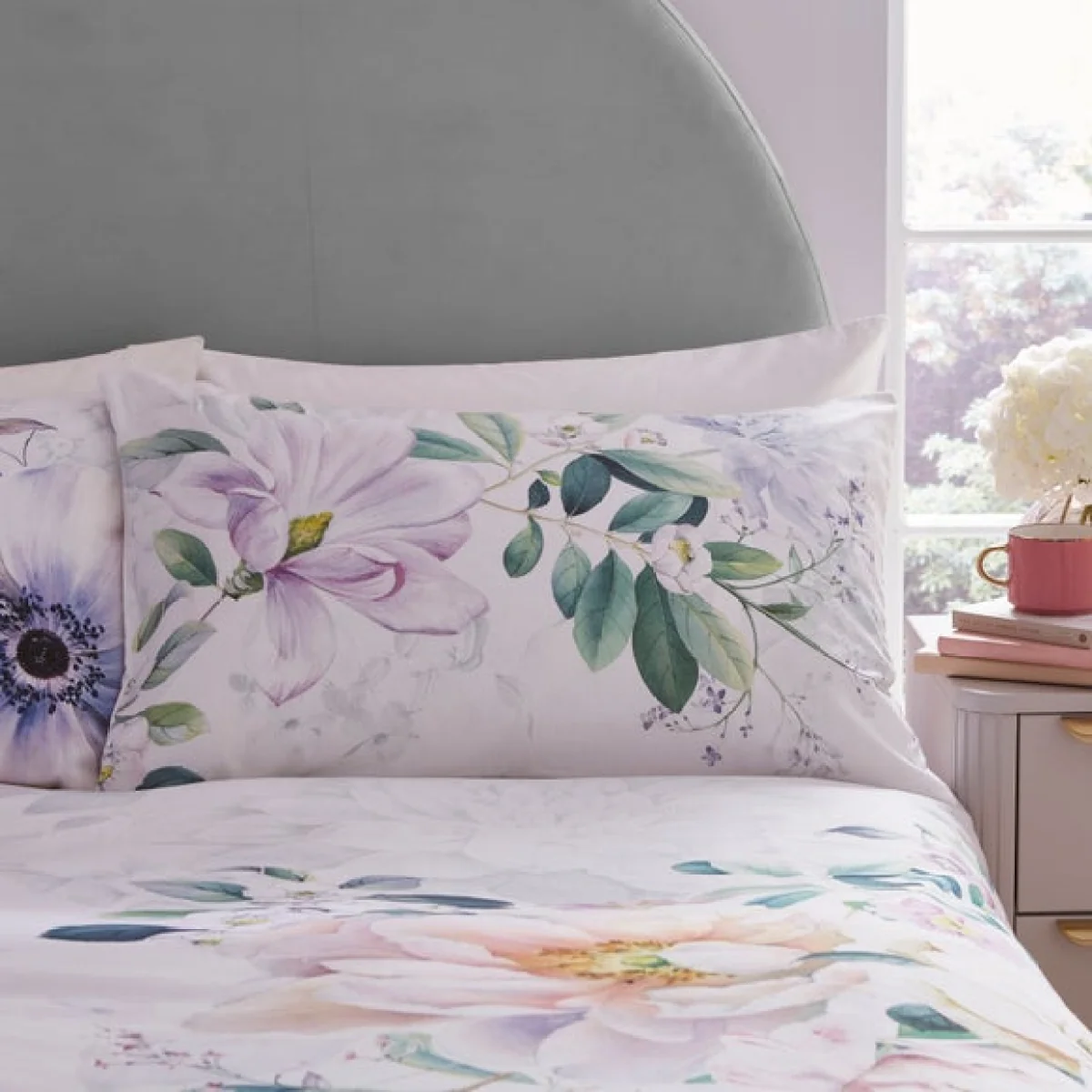 Tansy Floral Duvet Cover Set Off-White – image 3